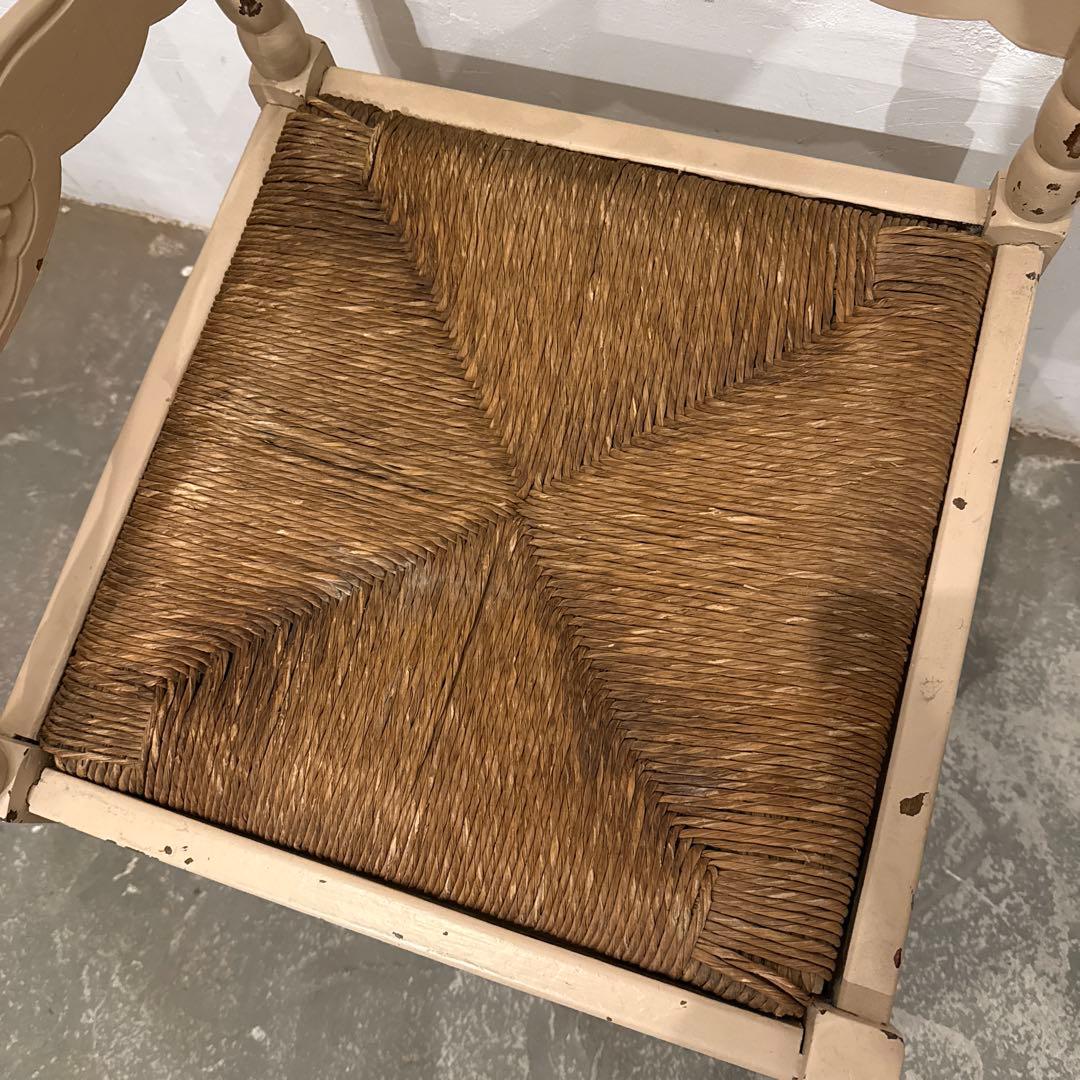 ちっち⚑︎プロフィール必読⚑︎ヴィンテージチェア　コーナーチェア藁座面　1