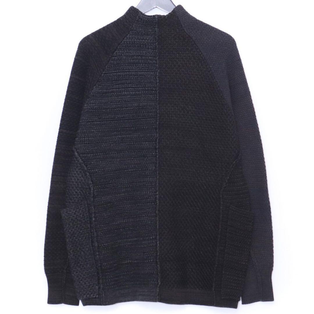 DEVOAメリノウール ニット カーディガン ブラック3