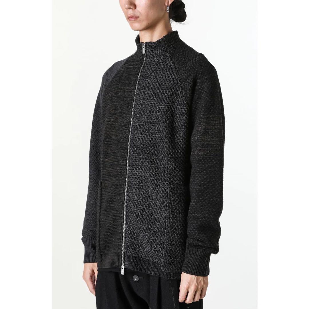 DEVOAメリノウール ニット カーディガン ブラック3