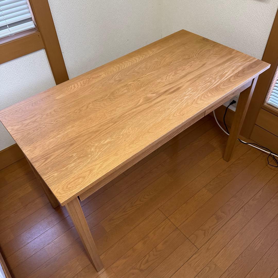 無印良品 木製デスク オーク材 幅110×奥行55×高さ70cm