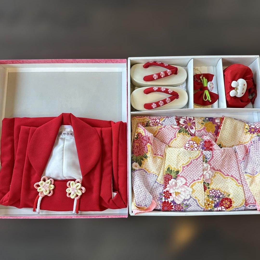 ✨美品✨式部浪漫✨高級七五三お祝い着セット✨3歳✨簡単着付け✨