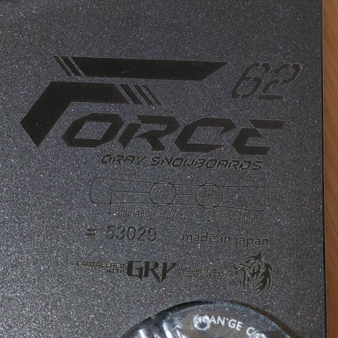 GRAYスノーボード Force 62 アルペンスノーボード グレイ