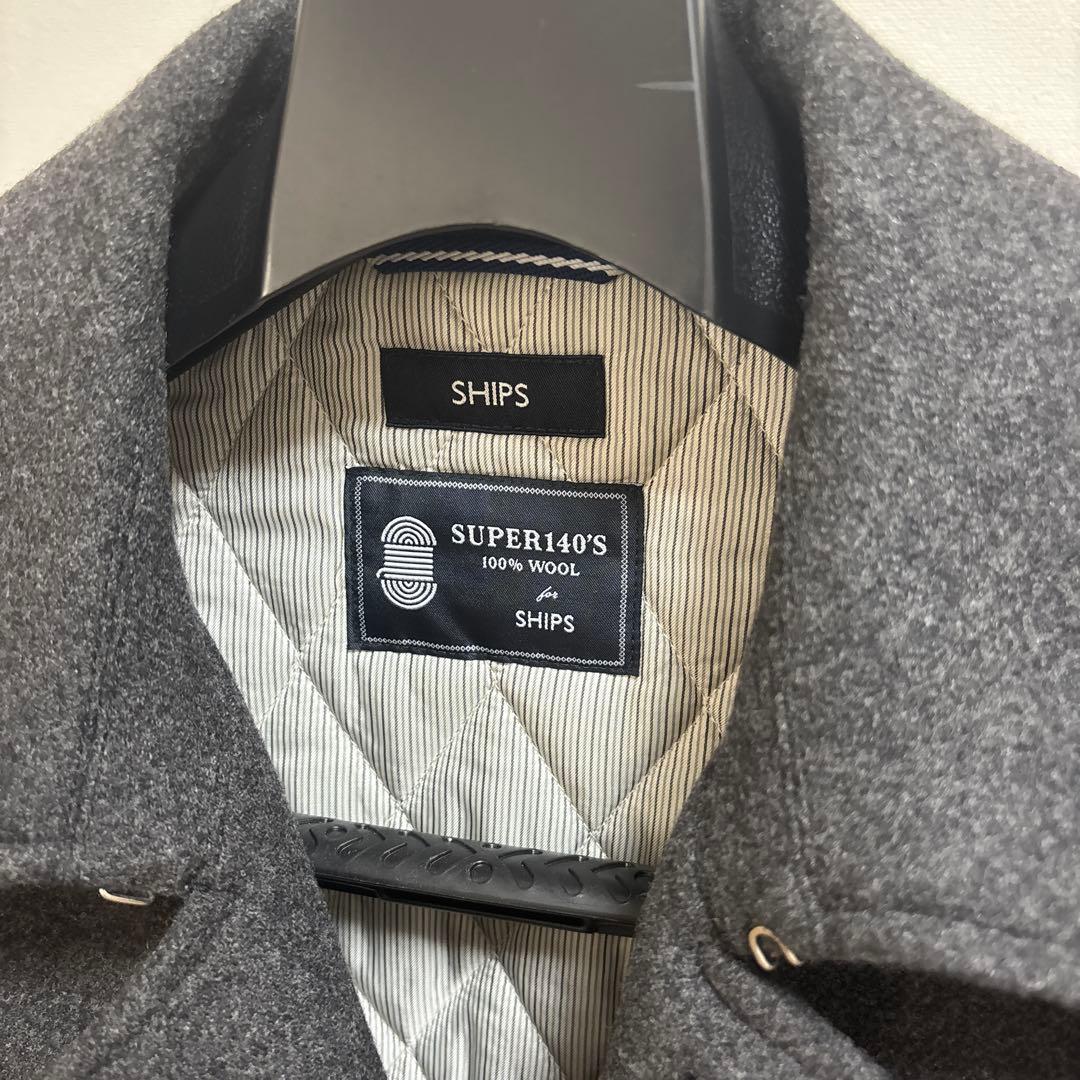 SHIPS ウールコート グレー　super140's