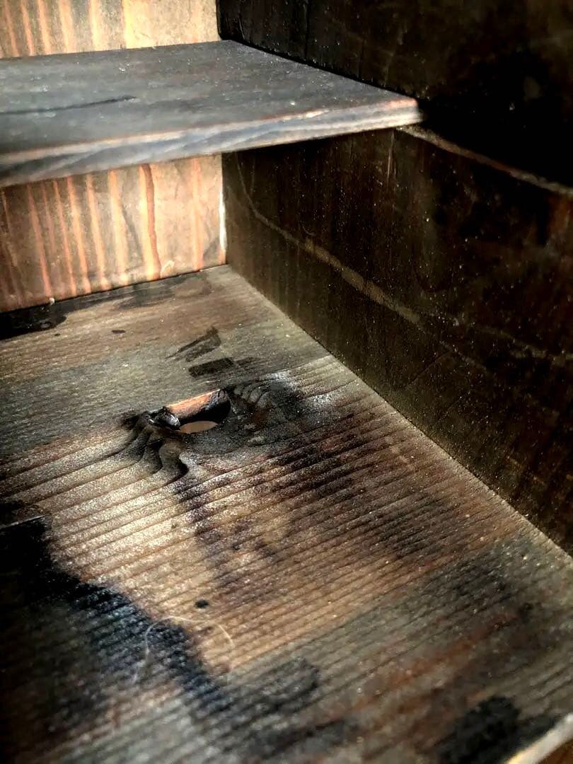 明治〜大正 骨董【職人手製】蕎麦猪口　食器棚 木製棚