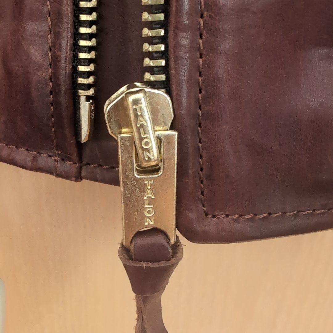 ホースハイドveLuoKIdLY バーガンディ レザーダブルライダース 3XL