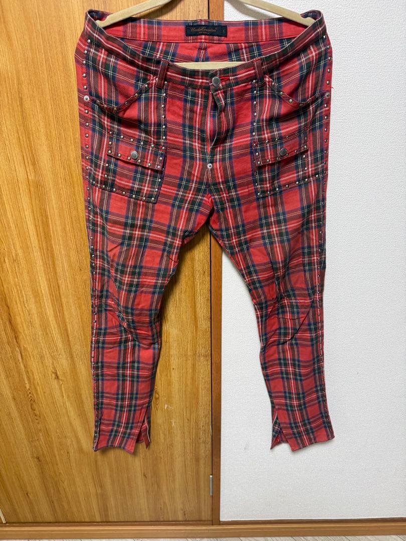 Under Covertion レッドチェックパンツ L値下げ⭕️