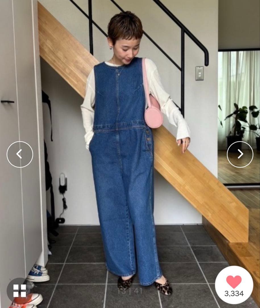 【@kokiminitaコラボ】コーンデニム アメスリサロペット　新品未使用