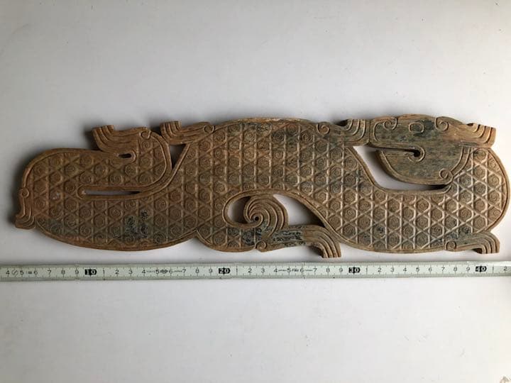 中国 玉石の彫り物