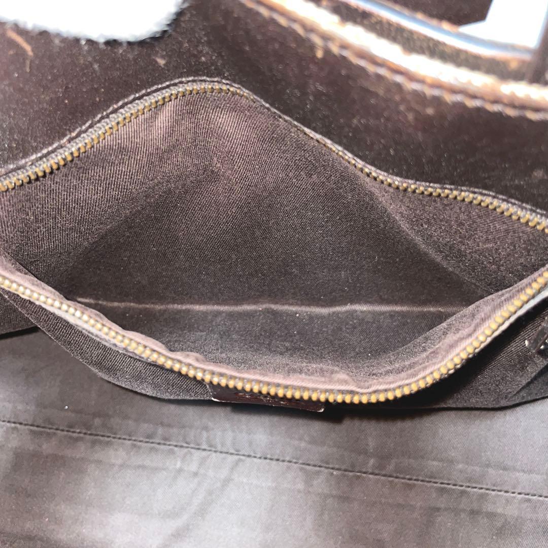 【良品】GUCCI グッチ　トートバッグ　キャンバス　レザー　大容量　GG柄