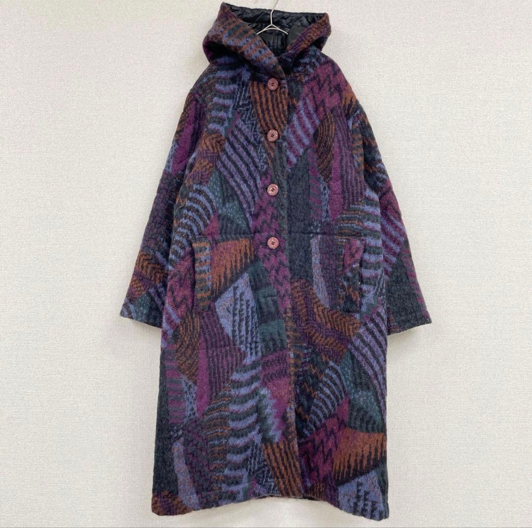 MISSONI フード付き ロングコート ダウン 中綿