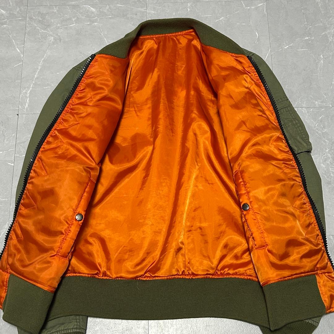 ★希少★【AVIREX】35周年記念 MA-1 フライトジャケット カーキ L