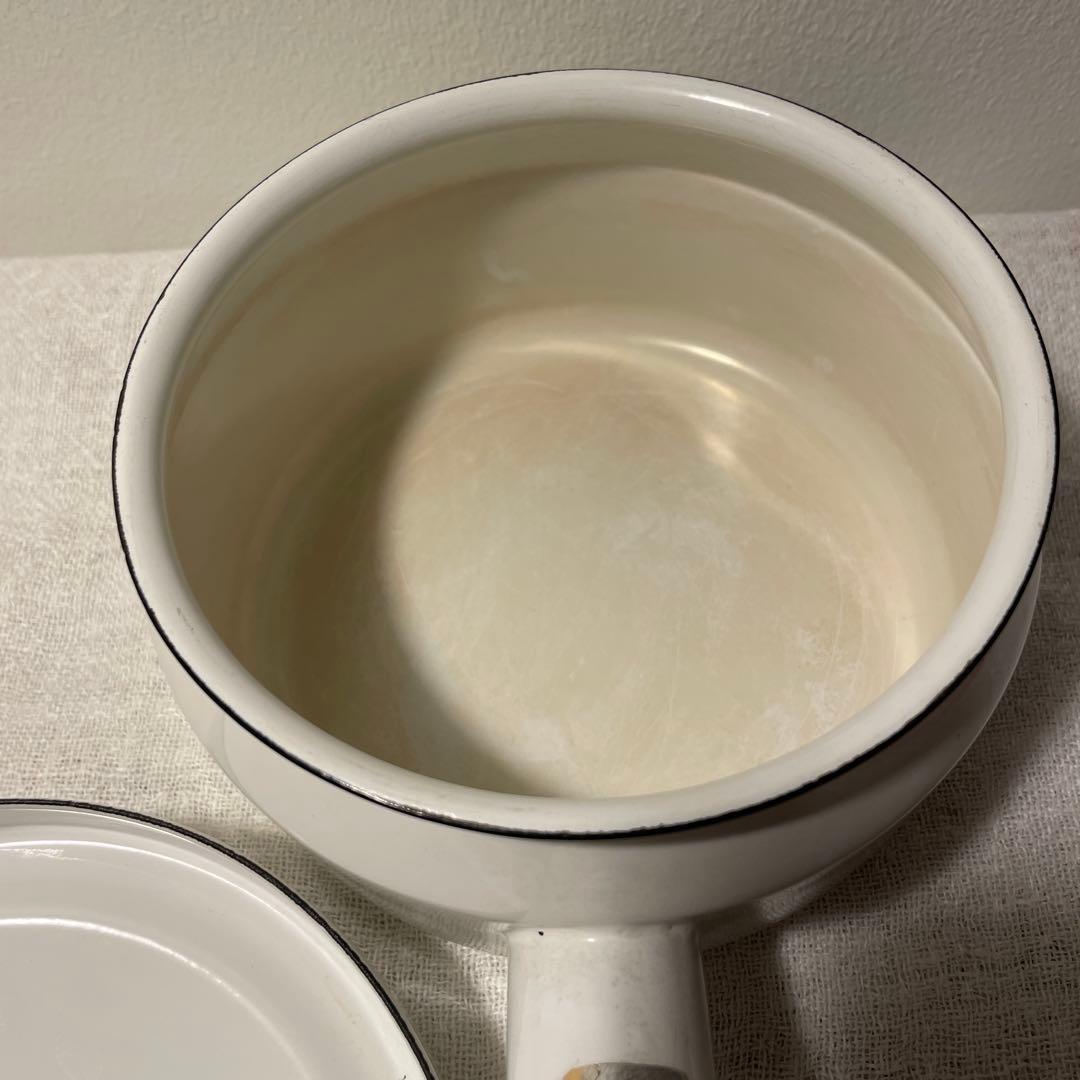 ARABIA Finel ホーロー 片手鍋ミルクパン 木製ハンドル フィンランド