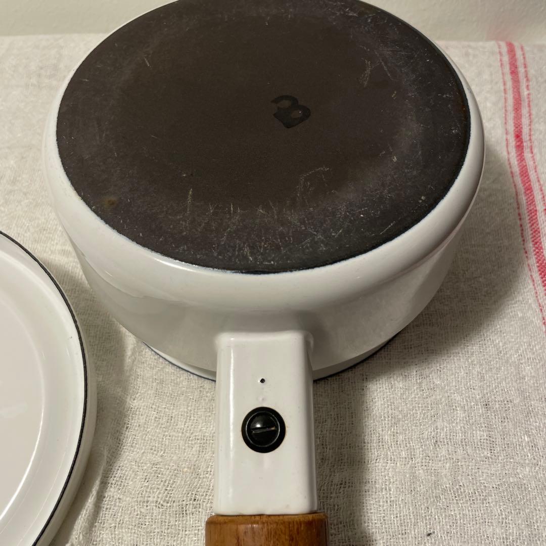 ARABIA Finel ホーロー 片手鍋ミルクパン 木製ハンドル フィンランド