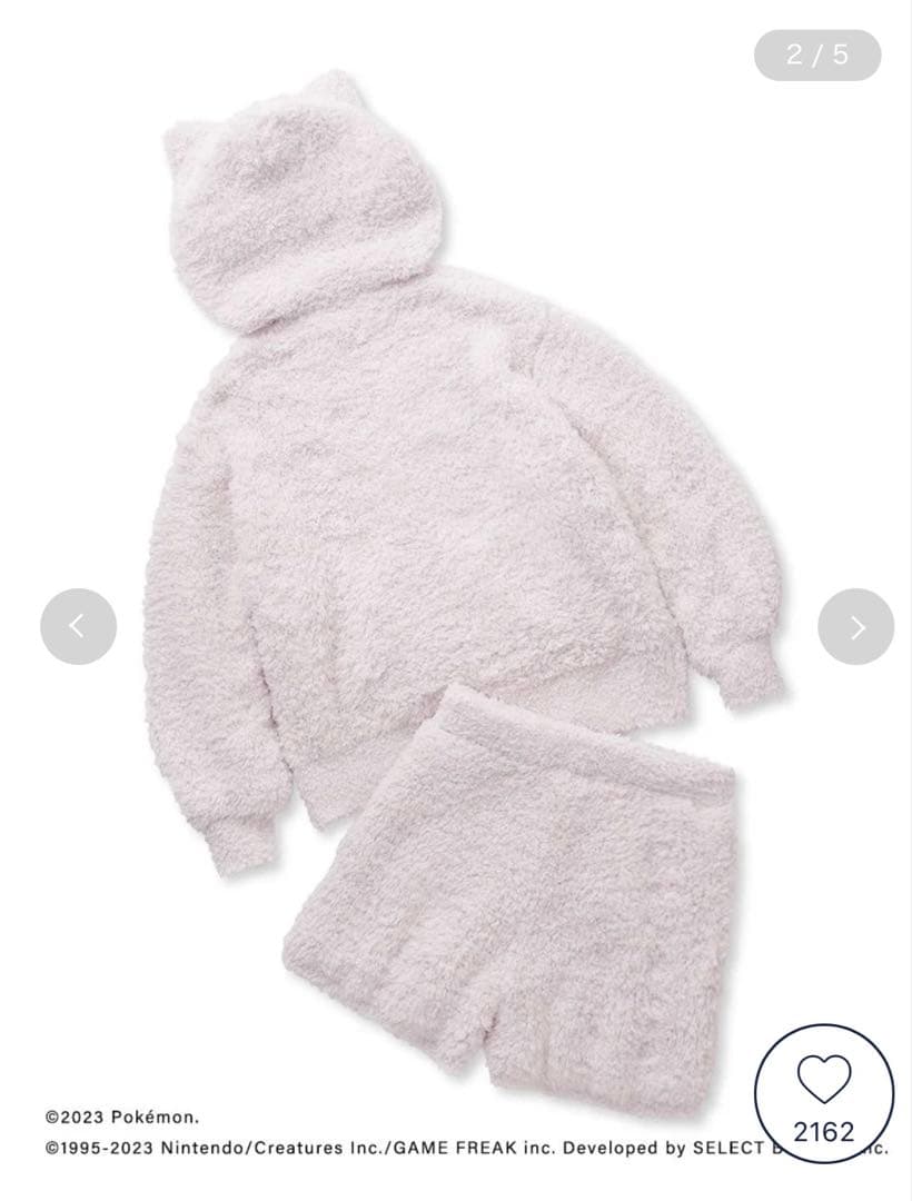 【ポケモンスリープ】ジェラート プリン パーカ&ショートパンツセット