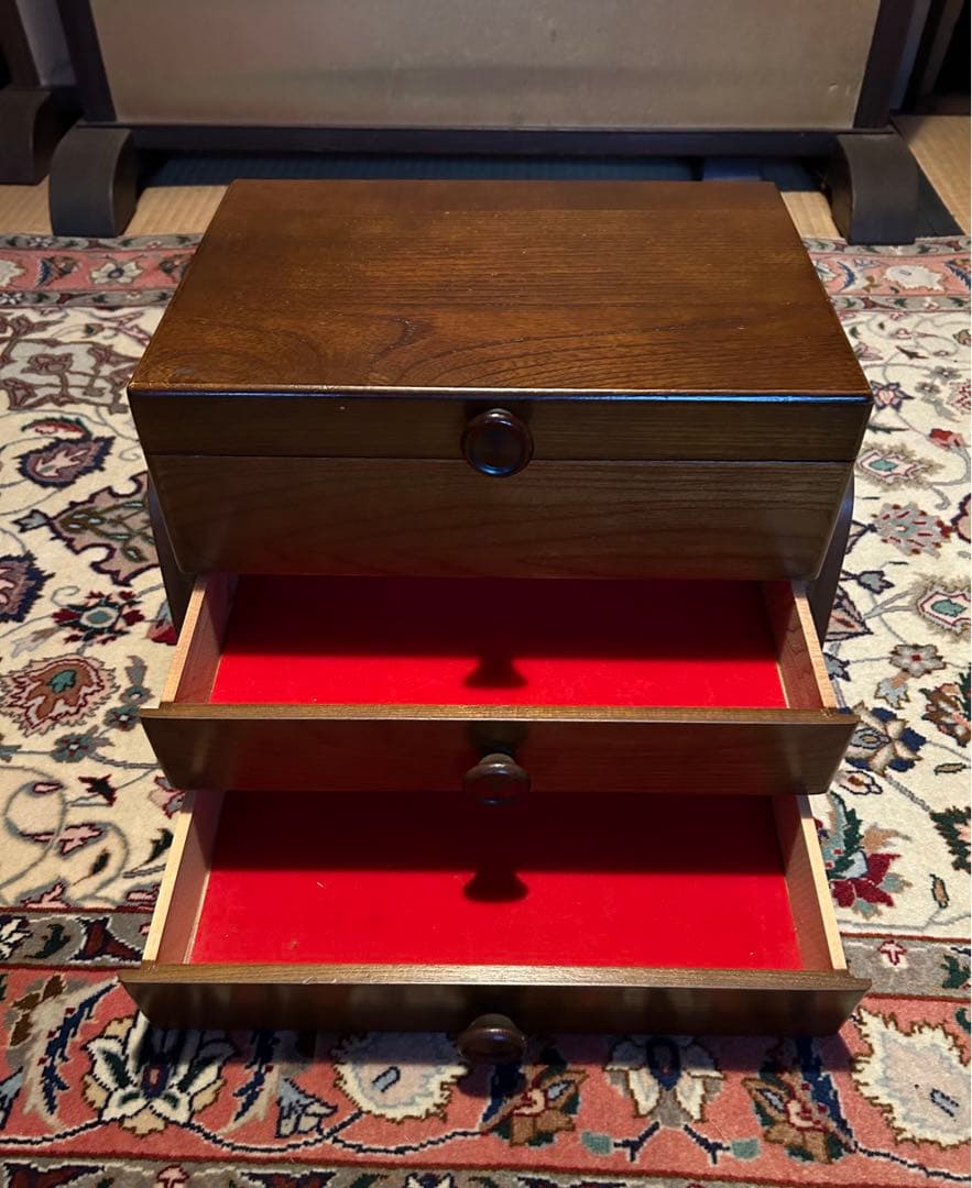 最終価格　木製　宝石箱　アクセサリー入レ　美品