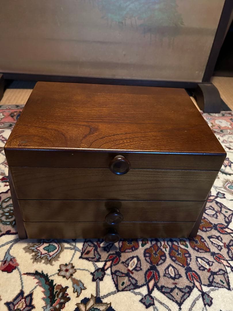 最終価格　木製　宝石箱　アクセサリー入レ　美品