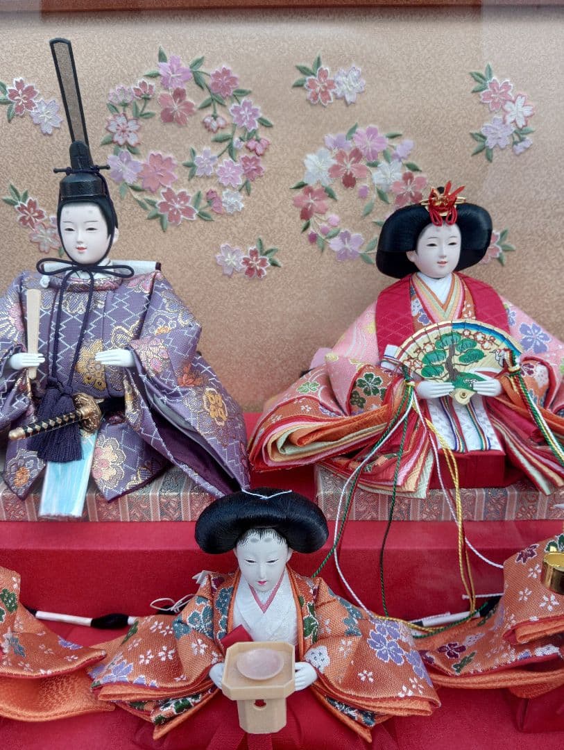雛人形セット 伝統的な装飾　オルゴール付き
