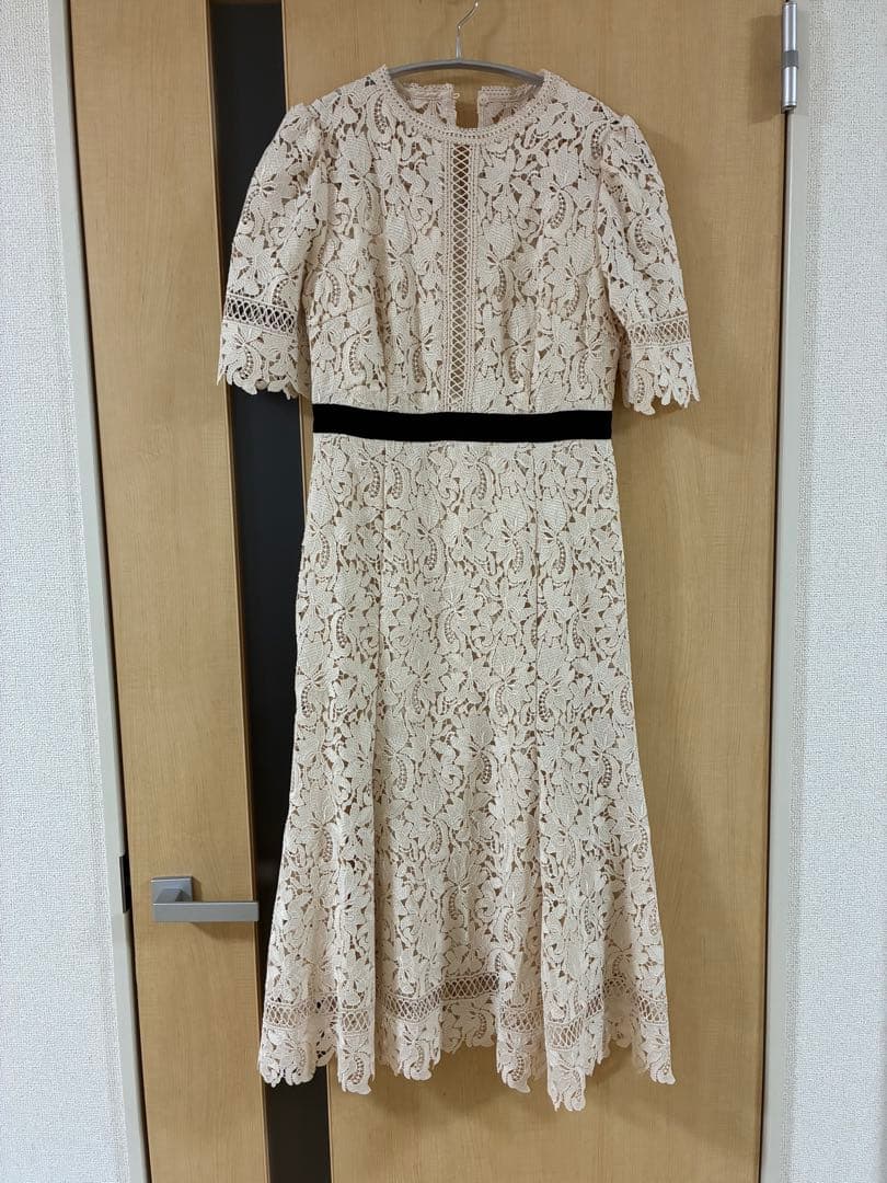 CELFORD ピンクベージュ レースワンピース 34