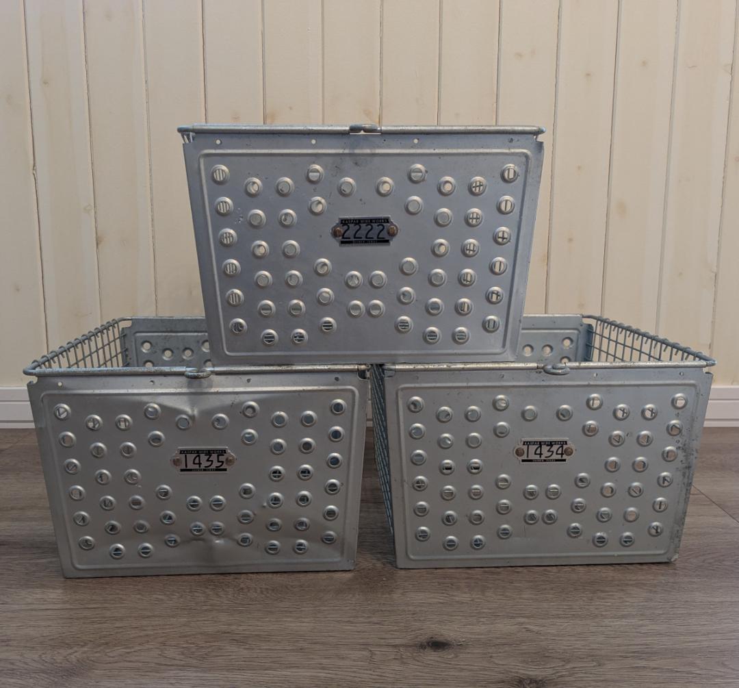 KASPAR WIRE WORKS ヴィンテージ メタルバスケット 3個セット