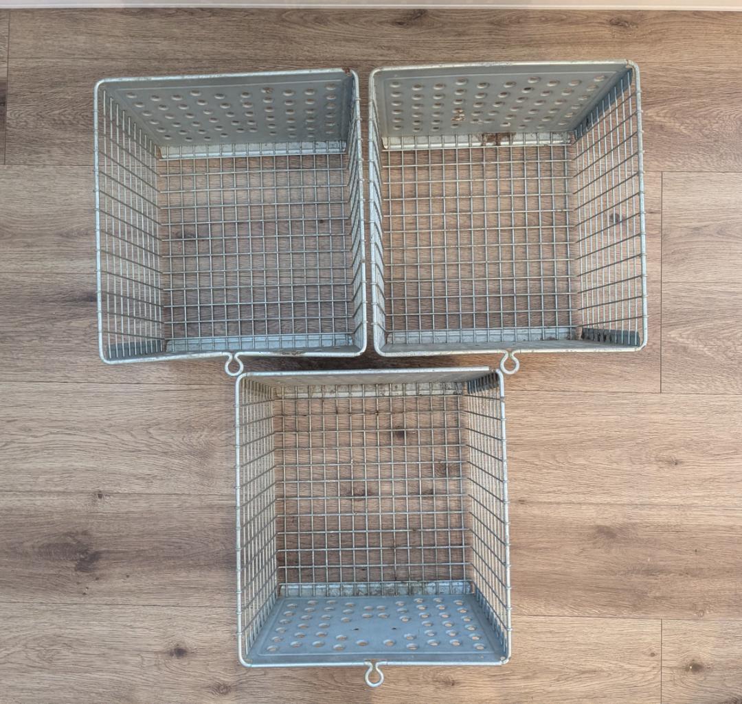 KASPAR WIRE WORKS ヴィンテージ メタルバスケット 3個セット