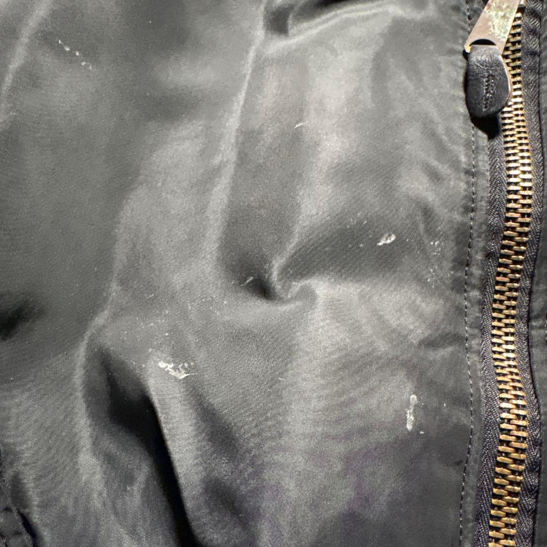 80s alpha USA製　reversible ma-1 ブラック　オレンジ