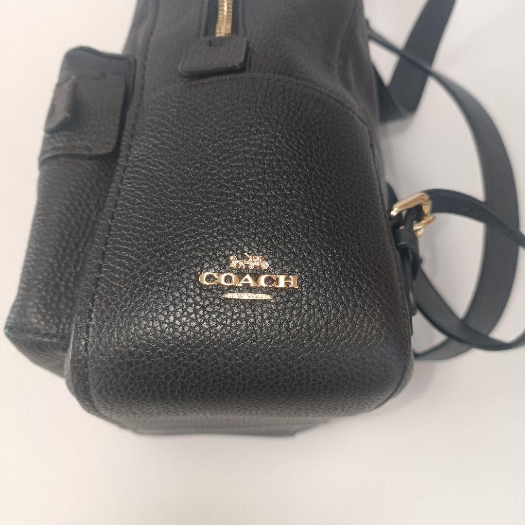 未使用に近い　COACH　ミニリュック　バックパック　ターンロック　シボ