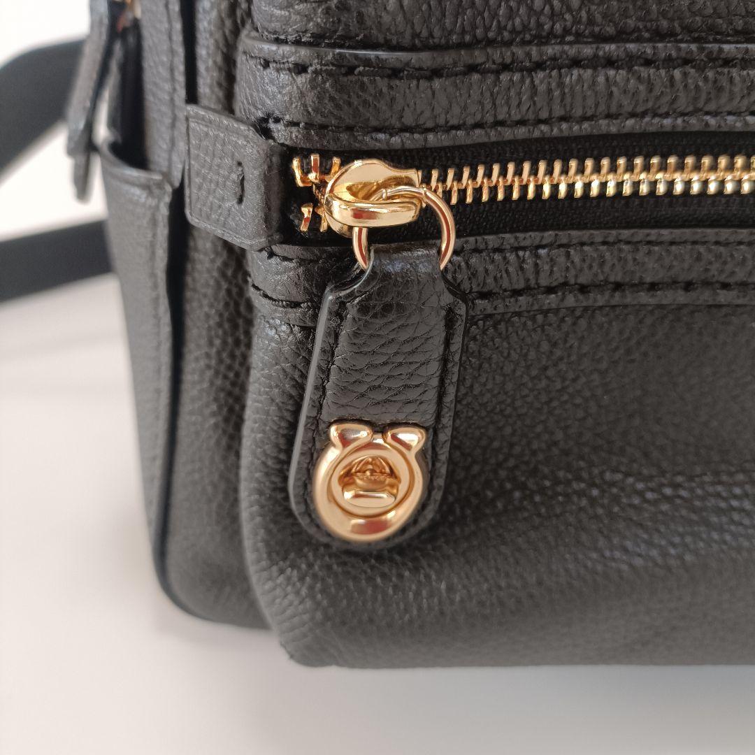 未使用に近い　COACH　ミニリュック　バックパック　ターンロック　シボ