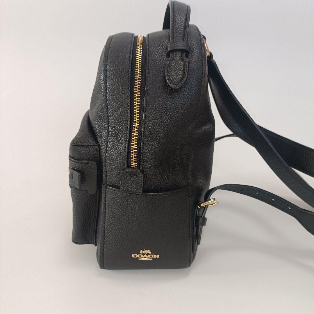 未使用に近い　COACH　ミニリュック　バックパック　ターンロック　シボ