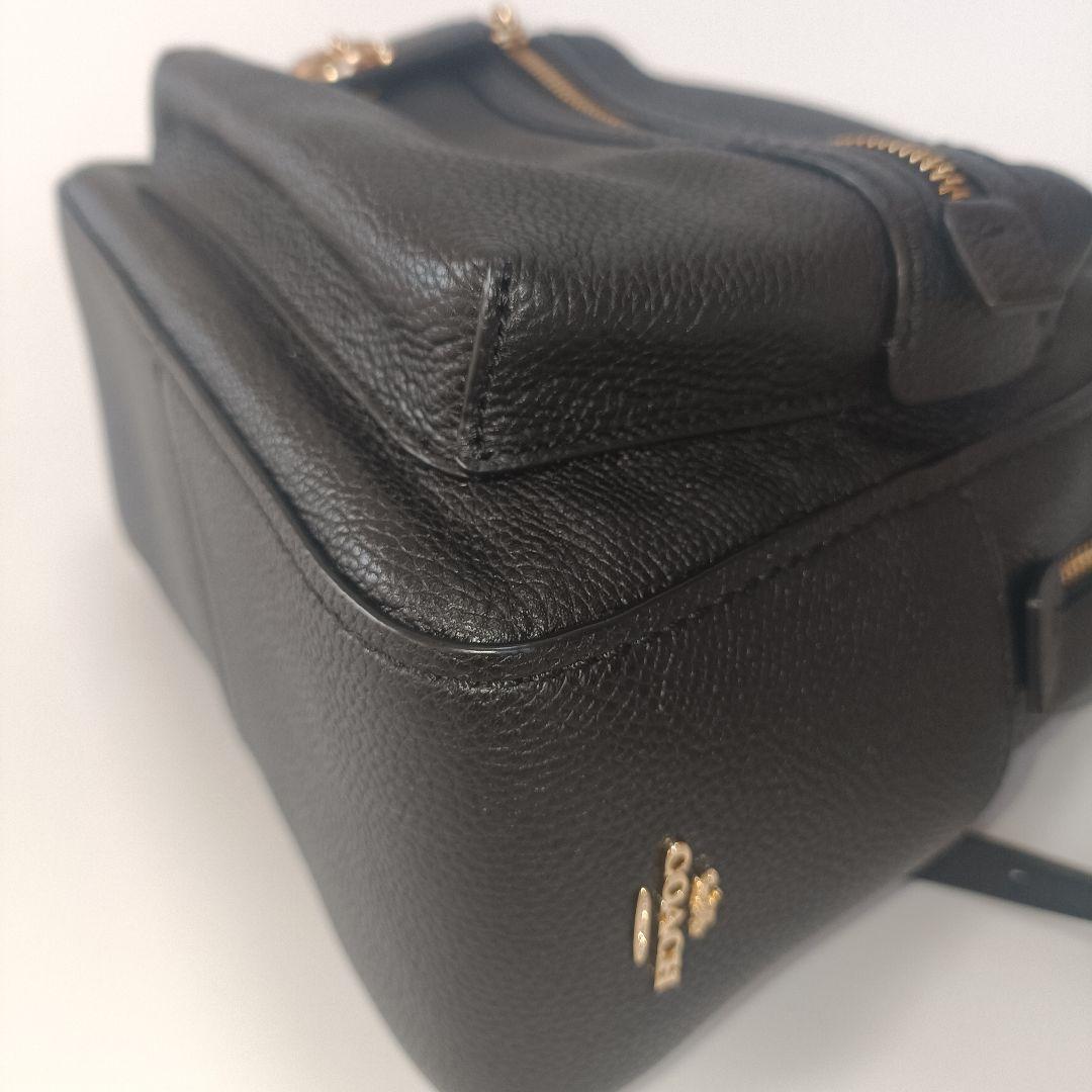 未使用に近い　COACH　ミニリュック　バックパック　ターンロック　シボ