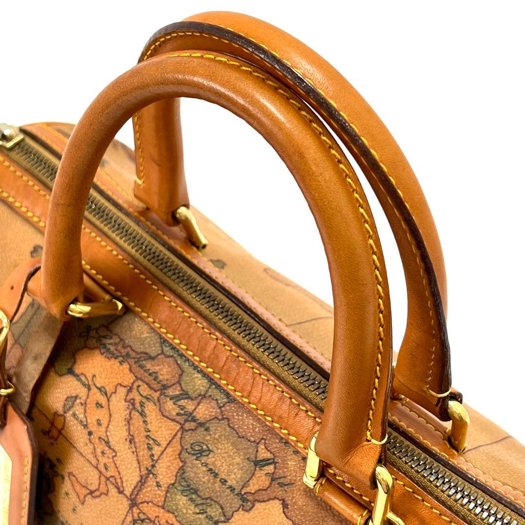 プリマクラッセ　世界地図柄　ハンドバッグ　ミニバッグ　ボストン　PVC　レザー