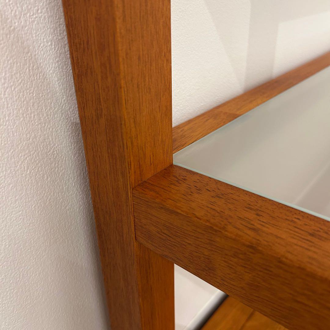 展示品☆木製ディスプレイラック オープンラック ガラス棚 北欧風 陳列棚棚 什器