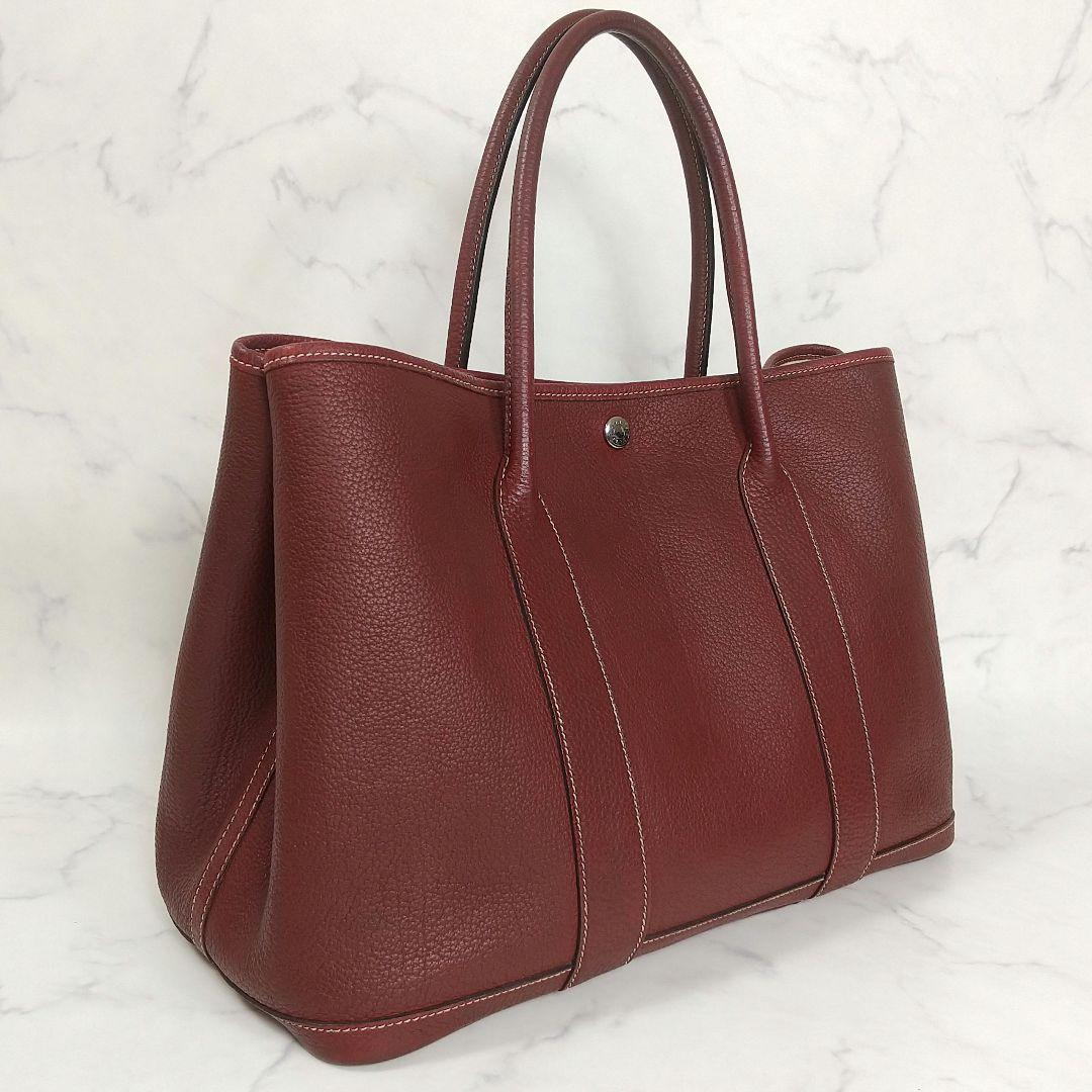 HERMES　ガーデンパーティ　ネゴンダPM　ルージュアッシュ　□K刻印