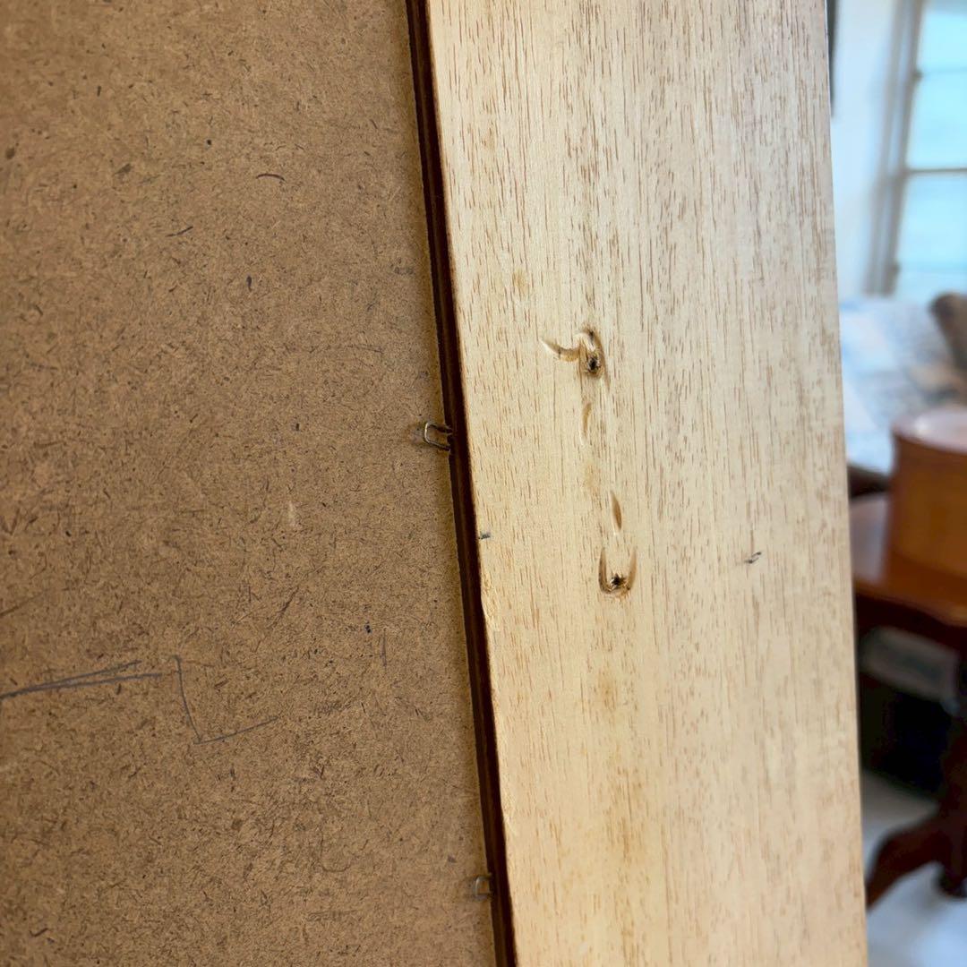 壁掛けミラー　ウォールミラー　木製フレーム　大判ミラー　カントリースタイル