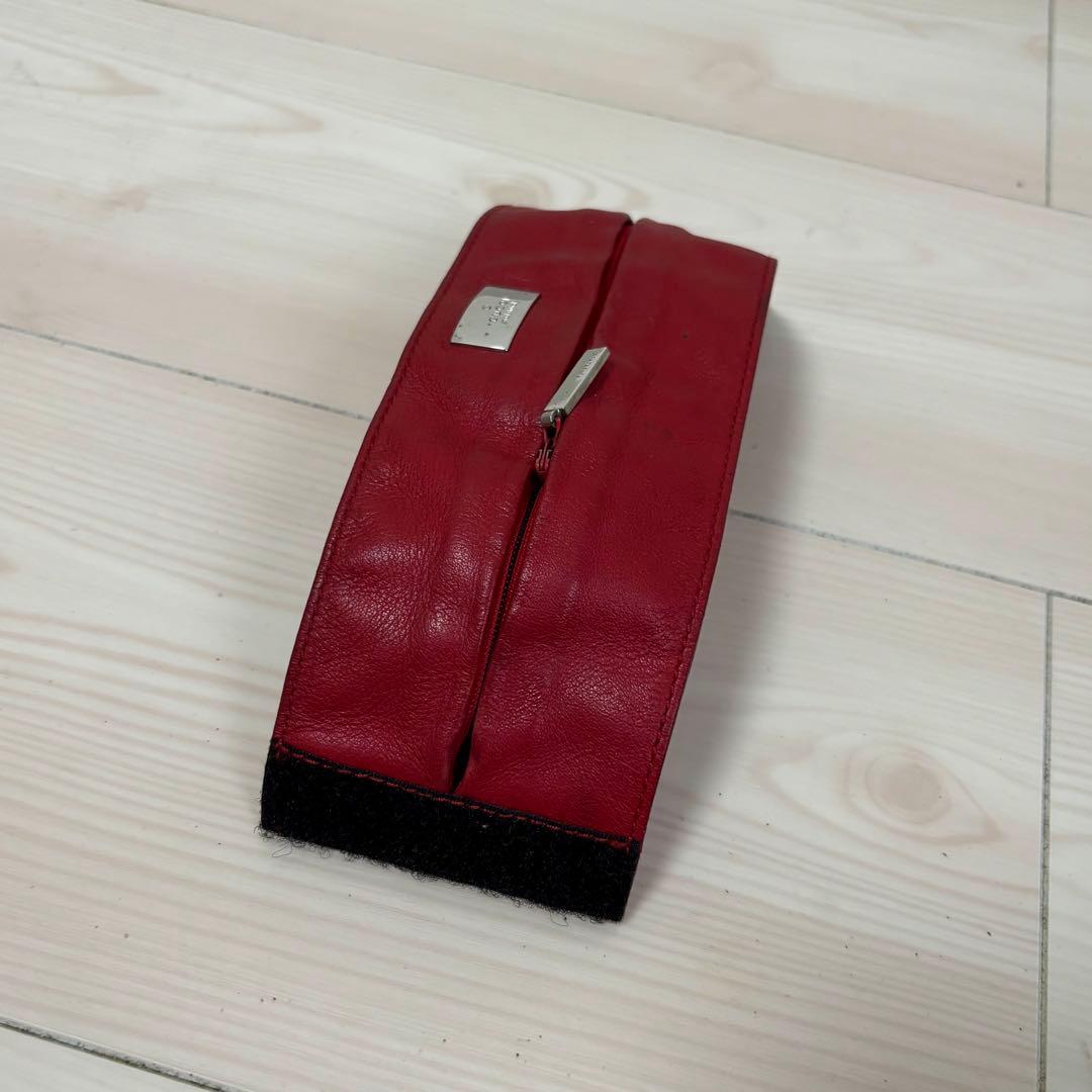 GUCCI トムフォード期 レザー ケース ブレスレット 赤 レッド