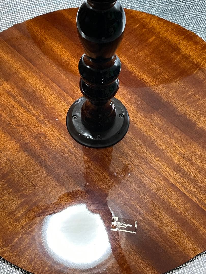 イタリア製 木象嵌細工 コーヒーテーブル 丸テーブル サイドテーブル レトロ