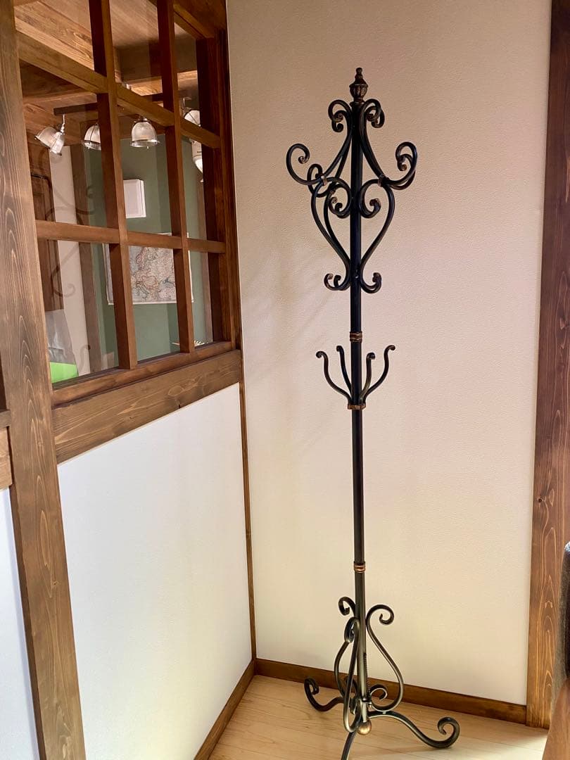 アイアンコートハンガー ポールハンガー アンティーク コート掛け クラシック
