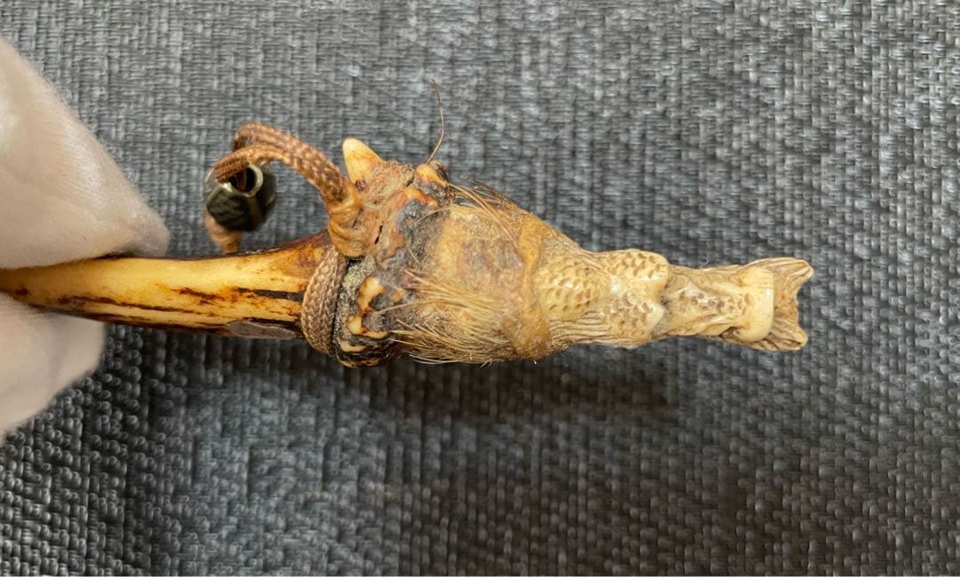 龍　根付　天然素材　縁起物　時代物　古美術品 繊細彫刻　レア　アンティーク