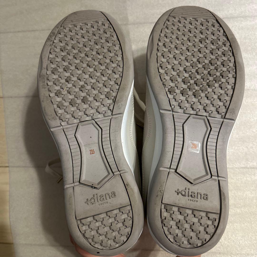 【＋diana】ホワイトビジュー付きスニーカー