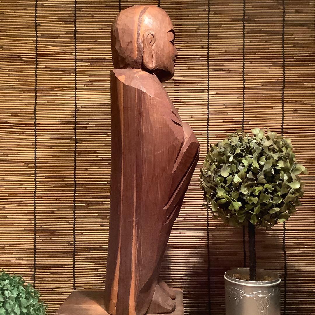 コダック様売約keep「合掌・勢至菩薩＋救世地蔵菩薩」ニ仏・漆金箔・木彫