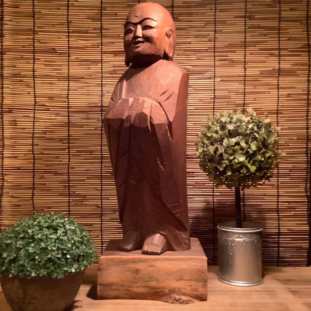 コダック様売約keep「合掌・勢至菩薩＋救世地蔵菩薩」ニ仏・漆金箔・木彫