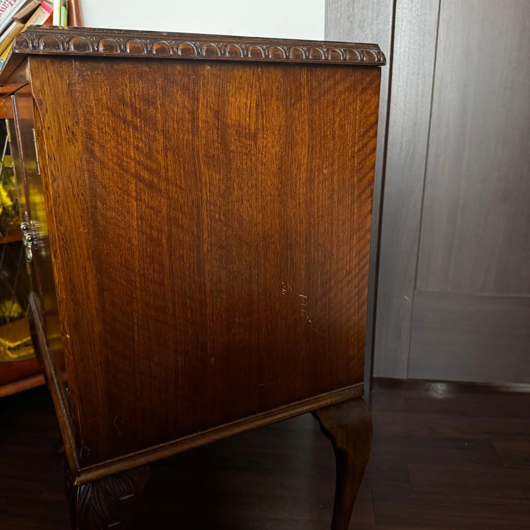 アンティーク　木製レコードラック　ミュージックキャビネット　ミッドセンチュリー