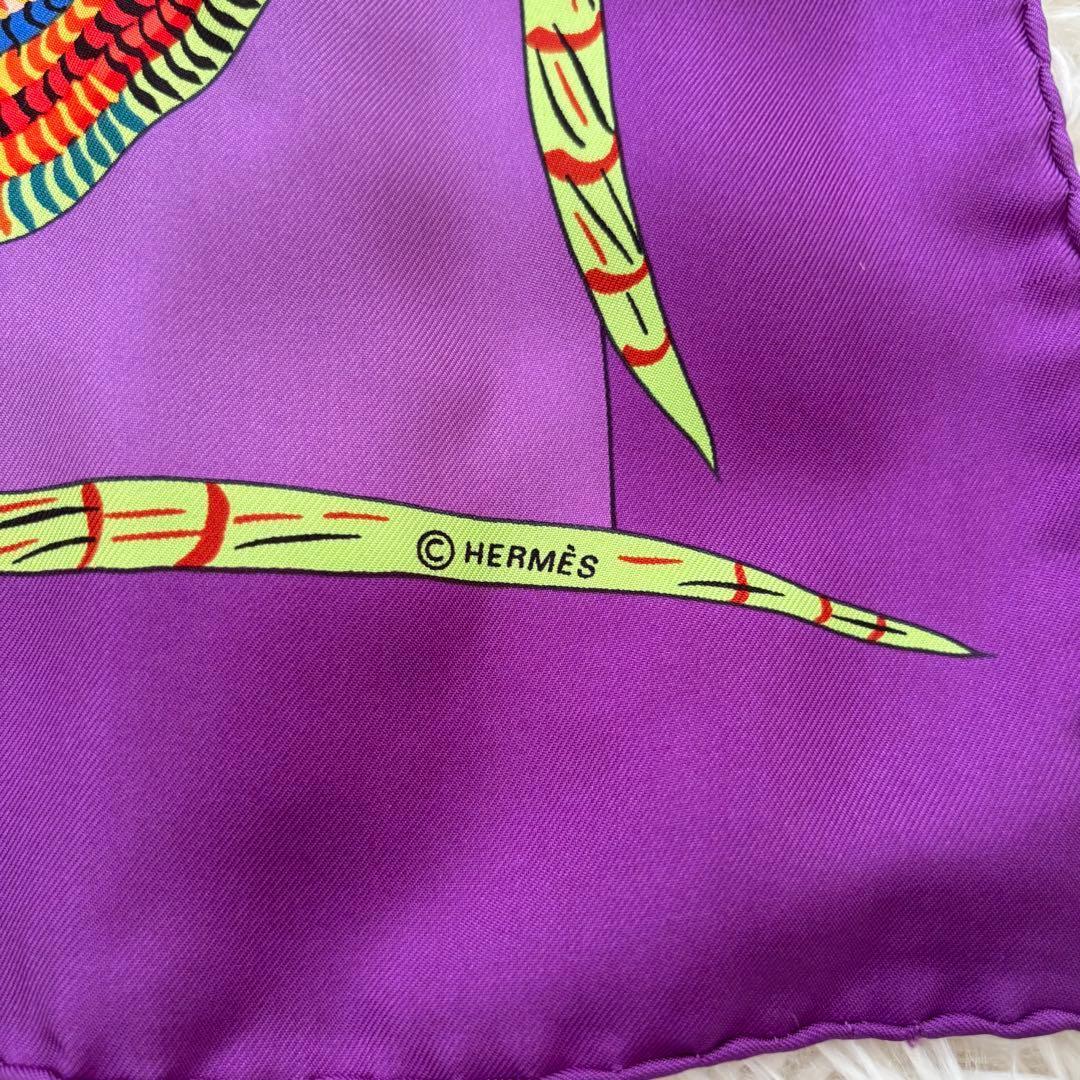 美品◇HERMES エルメス カレ90 【手仕事の魅力】 シルク スカーフ