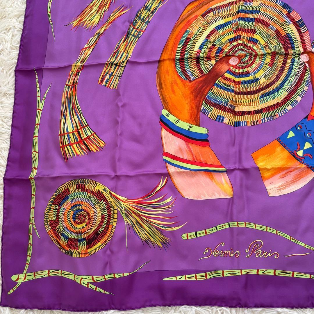 美品◇HERMES エルメス カレ90 【手仕事の魅力】 シルク スカーフ