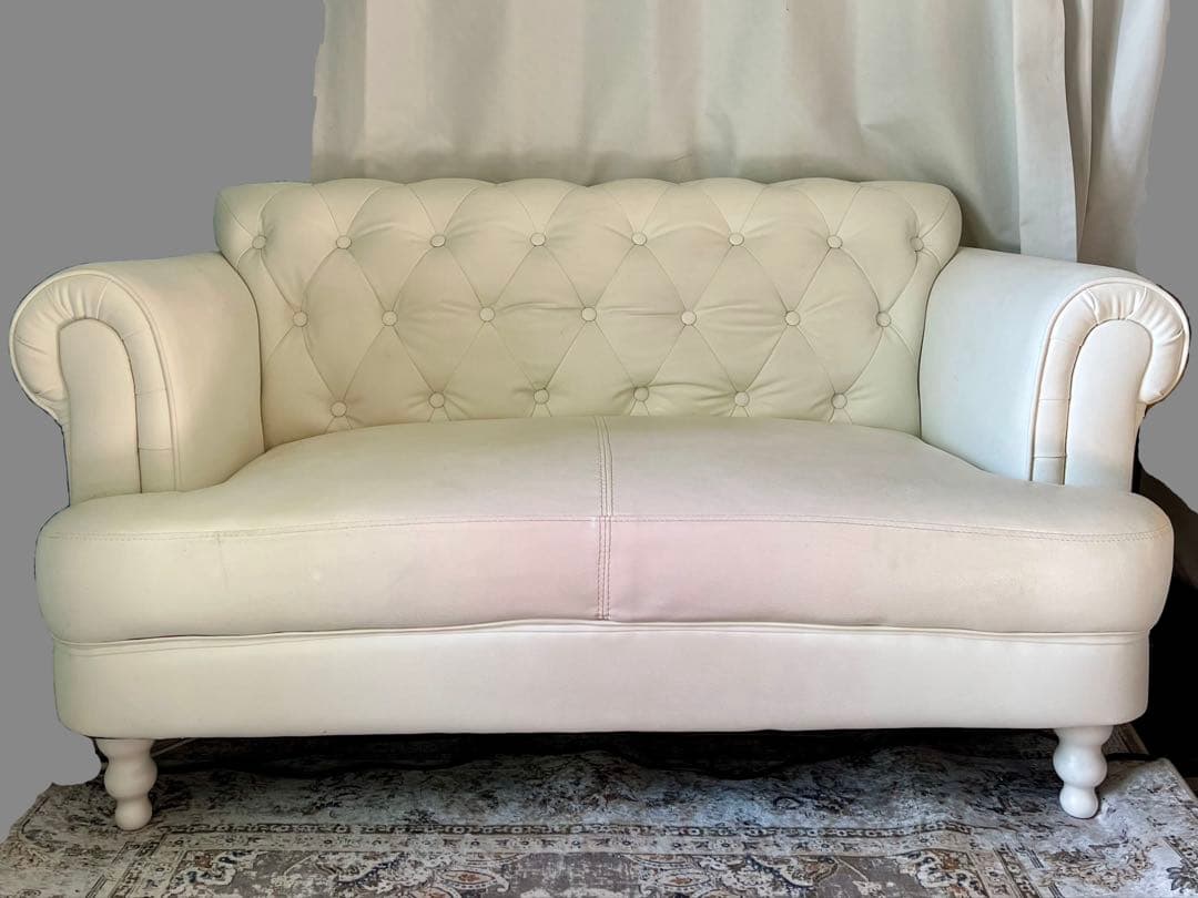 【値下げ】Baron 2人掛けソファ ホワイト クラシカル フレンチ 姫家具