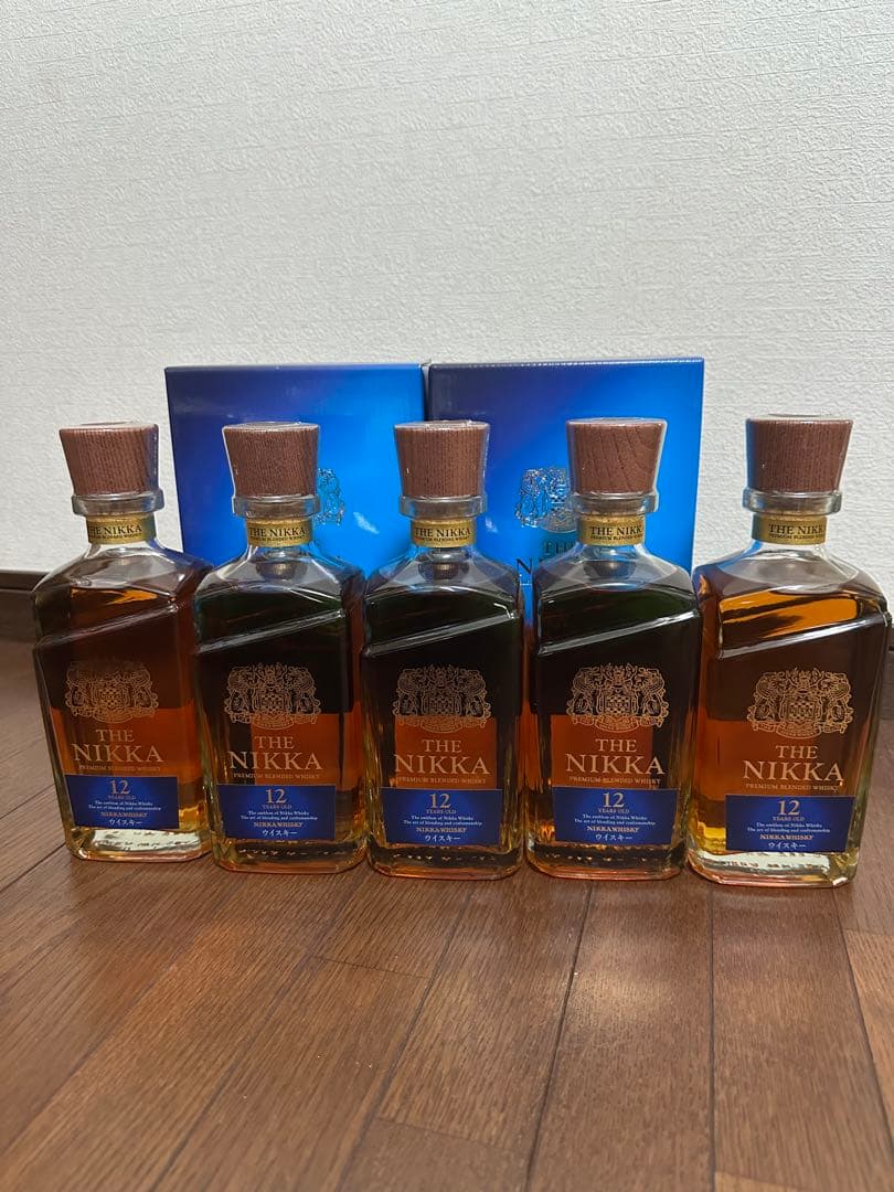 【終売品】 THE NIKKA ザニッカ12年　7本（化粧箱入2本、箱無し5本）