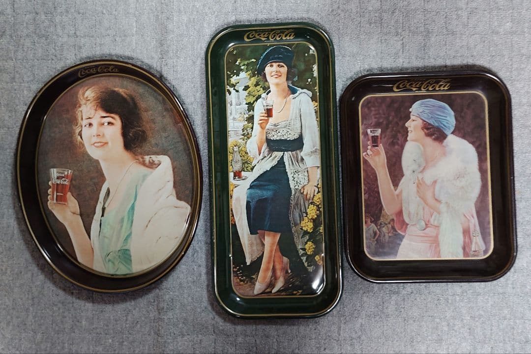 コカ・コーラレトロトレイ3点セット
