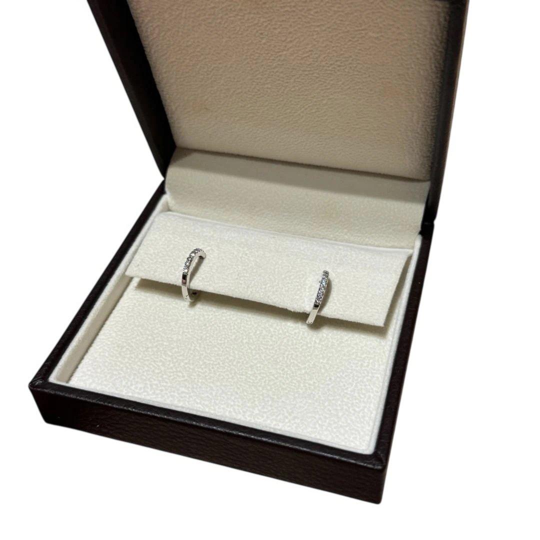 milluflora K18WG 0.15 ダイヤモンド フープピアス