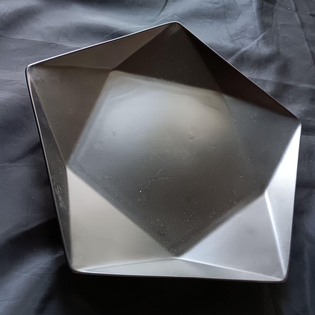 黒いダイヤモンド型皿3枚セットアポロ黒28cmプレート 30×28.5×3.4㎝