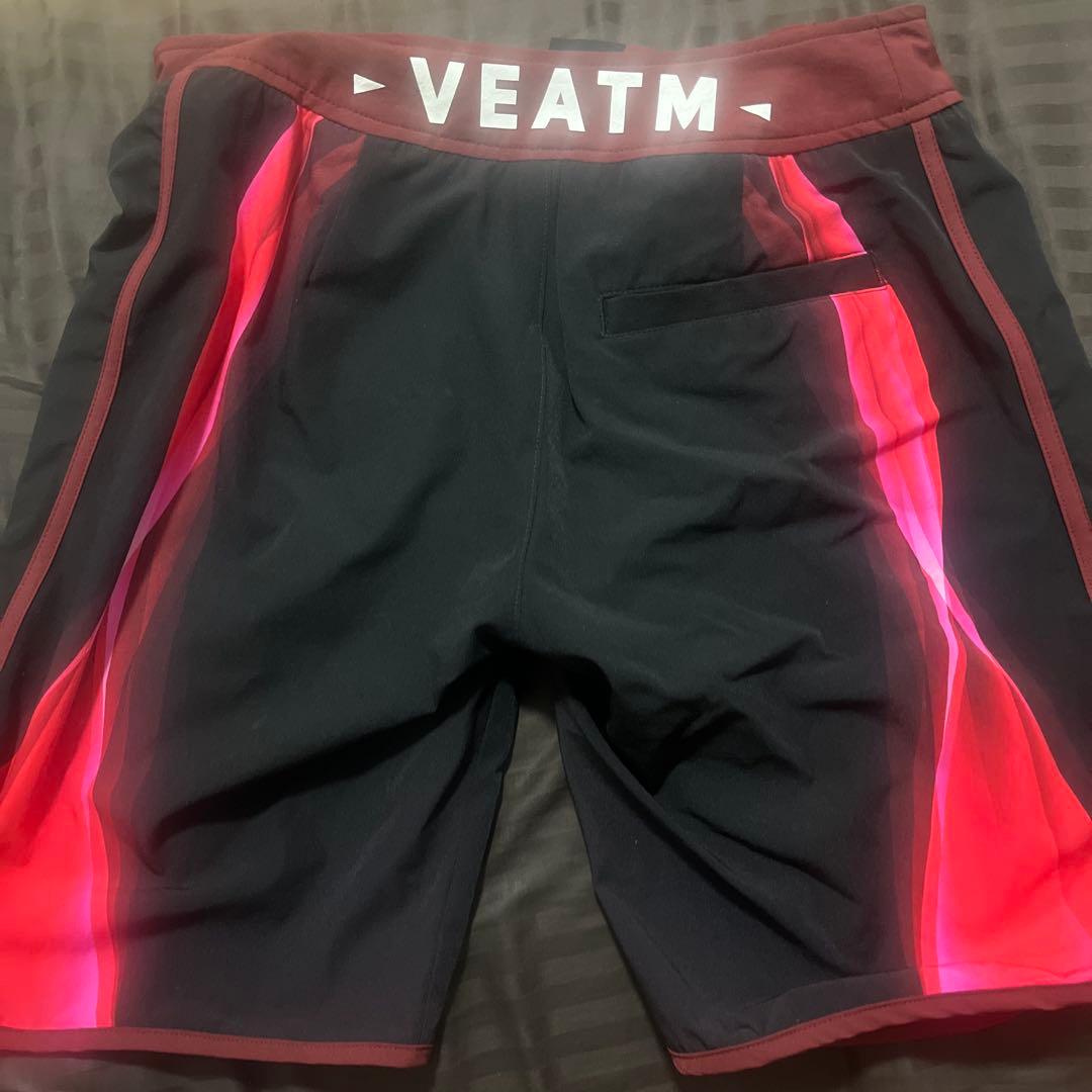 VEATM サーフパンツ 黒/赤/ピンク