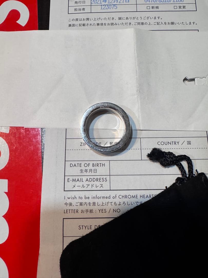 CHROME HEARTS リング ポーチ付き